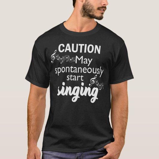 Funny Love to Sing Gift T-shirt (Voorkant)