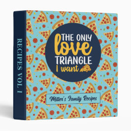Funny Love Triangle Food Pun Pizza Pattern 1" Multomap
