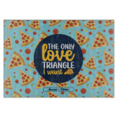Funny Love Triangle Retro Italiaans Pizza Pattern Snijplank (Voorkant)