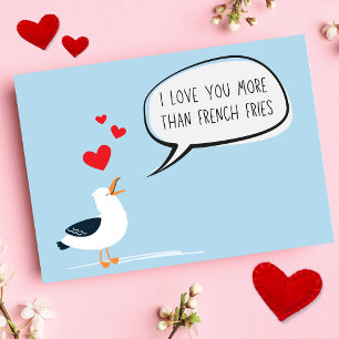 Funny Love You meer dan French Fries Valentijns Kaart