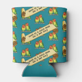 Funny Lovebirds Love is een koud biertje op een wa Blikjeskoeler (Achterkant)