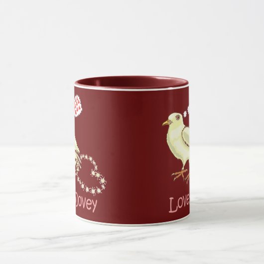 Funny Lovey-Dovey Valentijnsdag Dove Mok (Midden)