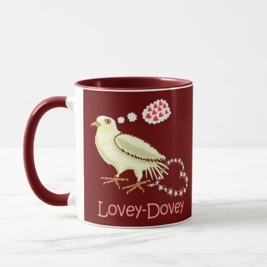 Funny Lovey-Dovey Valentijnsdag Dove Mok (Links)