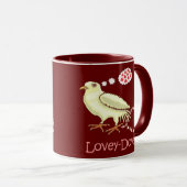 Funny Lovey-Dovey Valentijnsdag Dove Mok (Voorkant rechts)