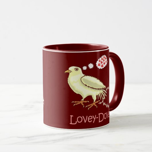 Funny Lovey-Dovey Valentijnsdag Dove Mok (Voorkant rechts)