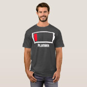 Funny Low Battery Occupation Job Work Plumber T-shirt (Voorkant volledig)