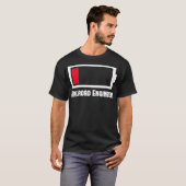 Funny Low Battery Occupational Work T-shirt (Voorkant volledig)