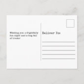 Funny Low Flying Bats Happy Halloween Briefkaart (Achterkant)