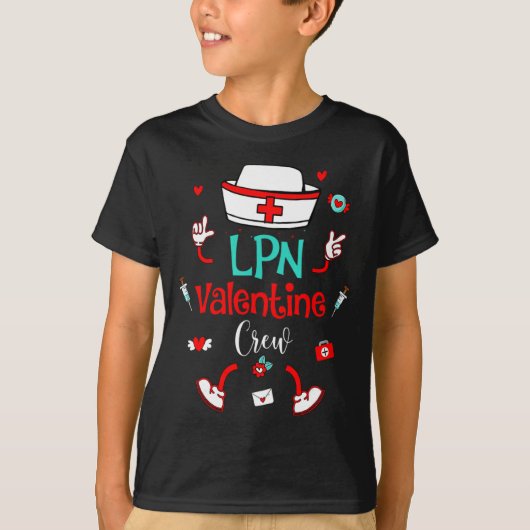 Funny Lpn Valentines Day Nurse Crew Family Group N T-shirt (Voorkant)