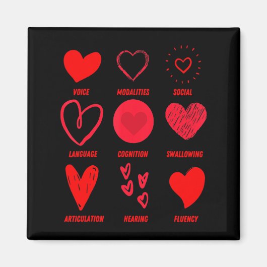 Funny Lsp Speech Language Pathologist Valentines  Magneet (Voorkant)