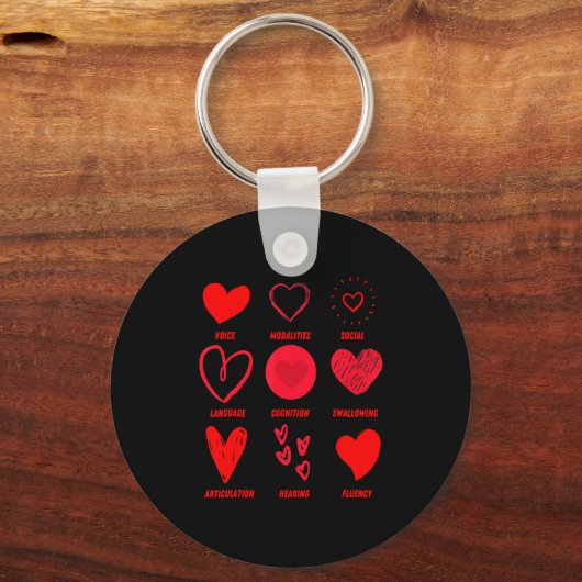 Funny Lsp Speech Language Pathologist Valentines Sleutelhanger (Voorkant)