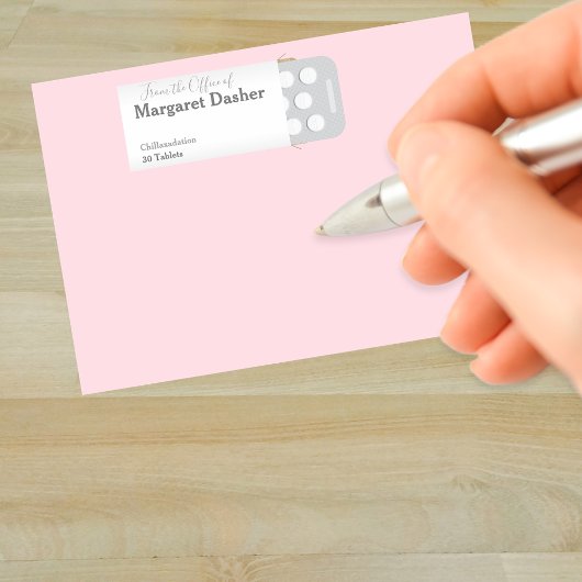 Funny Lt Pink Chillaxadation 30 Tablet Pill Pack Post-it® Notes