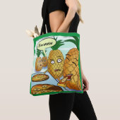 Funny LTCartoons Pineapple Pizza Comic  Tote Bag (Dichtbij)