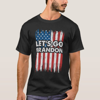 Funny Lt's Go Brandon Retro American Flag Mannen W T-shirt