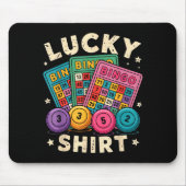 Funny Lucky Bingo Funny Gambling Bingo Player Men Muismat (Voorkant)