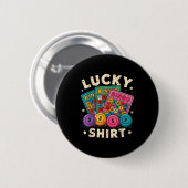 Funny Lucky Bingo Funny Gambling Bingo Player Men  Ronde Button 5,7 Cm (Voorkant /achterkant)