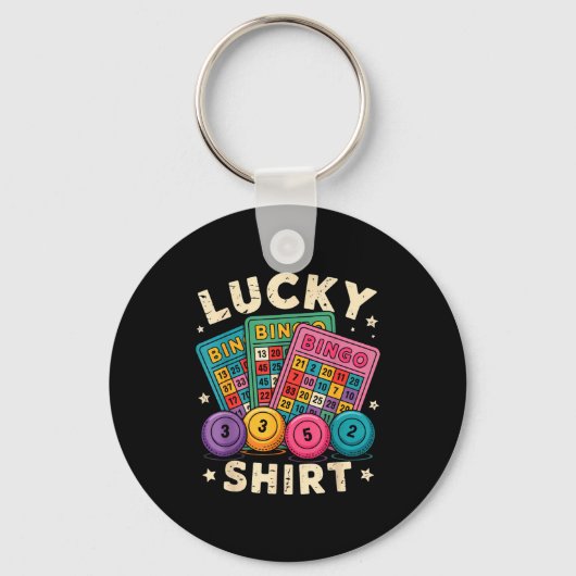 Funny Lucky Bingo Funny Gambling Bingo Player Men  Sleutelhanger (Voorkant)