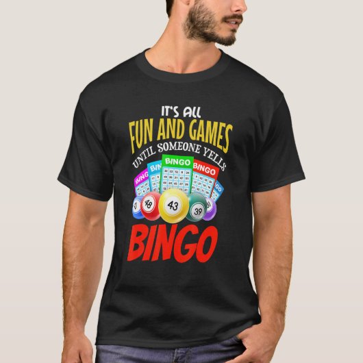 funny lucky Bingo Outfit for Gambling Fans Retirem T-shirt (Voorkant)
