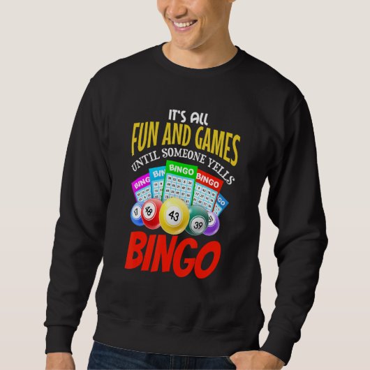 funny lucky Bingo Outfit for Gambling Fans Retirem Trui (Voorkant)