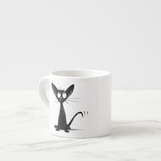 Funny Lucky Black Cat Espresso Mok