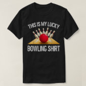 Funny LUCKY BOWLING Team  Retro Gift 1053 T-shirt (Design voorkant)