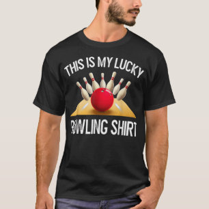 Funny LUCKY BOWLING Team  Retro Gift 1053 T-shirt