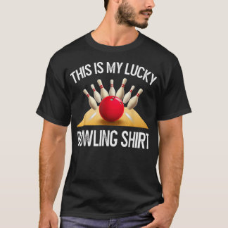 Funny LUCKY BOWLING Team  Retro Gift 1053 T-shirt