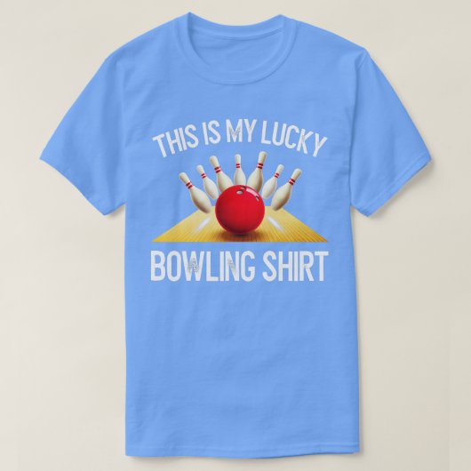Funny LUCKY BOWLING Team Retro Gift T-shirt (Design voorkant)