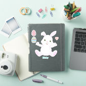 Funny Lucky Bunny en Paaseieren Sticker (iPad Cover)
