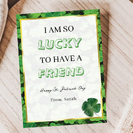 Funny Lucky Friend St. Patrick’s Day Greeting Card Feestdagenkaart