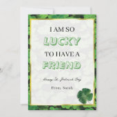 Funny Lucky Friend St. Patrick’s Day Greeting Card Feestdagenkaart (Voorkant)