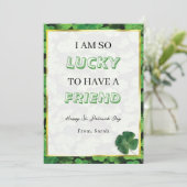 Funny Lucky Friend St. Patrick’s Day Greeting Card Feestdagenkaart (Staand voorkant)