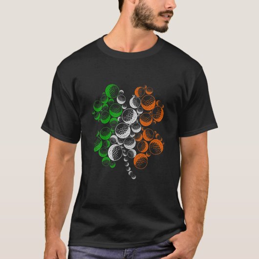Funny Lucky Golf Shamrocks St Patricks Day Sports T-shirt (Voorkant)