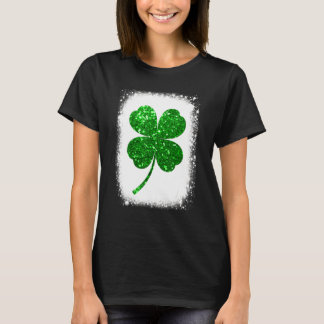 Funny Lucky Green Shamrock Leaf Irish Saint Patric T-shirt