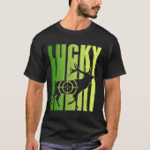 Funny Lucky Irish Hunting St Patricks Day T-shirt (Voorkant)