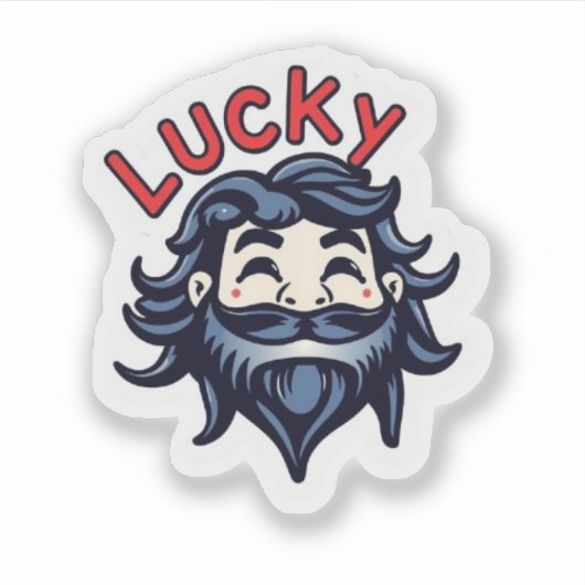 Funny Lucky Lad St Patricks Day Sticker (Voorkant)