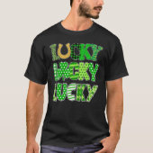 Funny Lucky Shamrocks Happy St Patricks Day Family T-shirt (Voorkant)