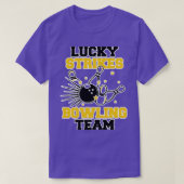 Funny Lucky Strikes Bowling Team T T-shirt (Design voorkant)