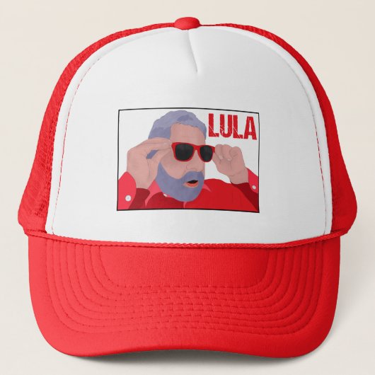 Funny Lula Meme with Sunglasses Trucker Pet (Voorkant)