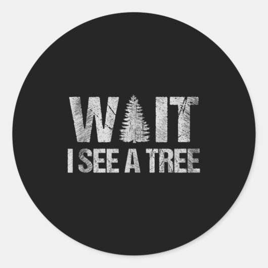 Funny Lumberjack Arborist Forester Ronde Sticker (Voorkant)