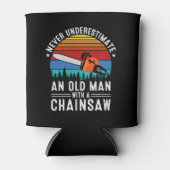 Funny Lumberjack Art Men Dad Chainsaw Arborist Woo Blikjeskoeler (Voorkant)