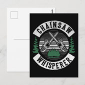 Funny Lumberjack Chainsaw Whisperer Woodworker Briefkaart (Voorkant / Achterkant)