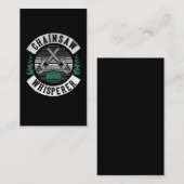 Funny Lumberjack Chainzaazaagwerkster Whisperer Wo Visitekaartje (Voorkant / Achterkant)