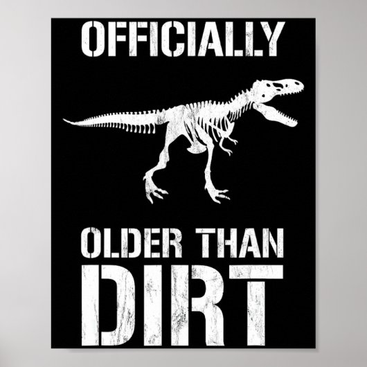 Funny Ly Older Than Dirt Birthday Novelty  Poster (Voorkant)