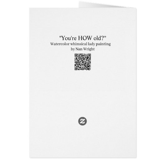 Funny Lying Birthday Lady-kaart (Achterkant)