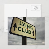 Funny Lying Club Briefkaart (Voorkant / Achterkant)