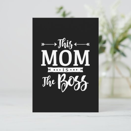 Funny Ma is Moederdag van Boss Kaart (Staand voorkant)