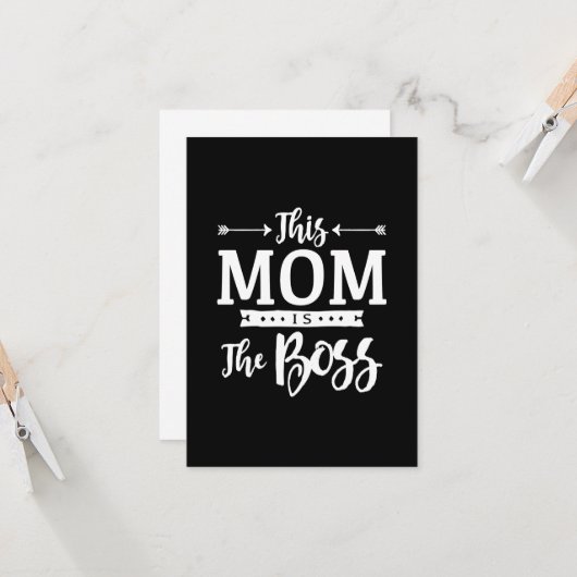 Funny Ma is Moederdag van Boss Kaart (Voorkant / Achterkant in situ)