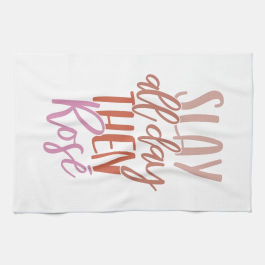 Funny Ma Life Wine Lover Girl Boss Pink Quote Theedoek (Horizontaal)