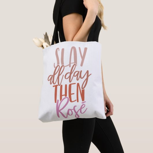 Funny Ma Life Wine Lover Girl Boss Pink Quote Tote Bag (Dichtbij)